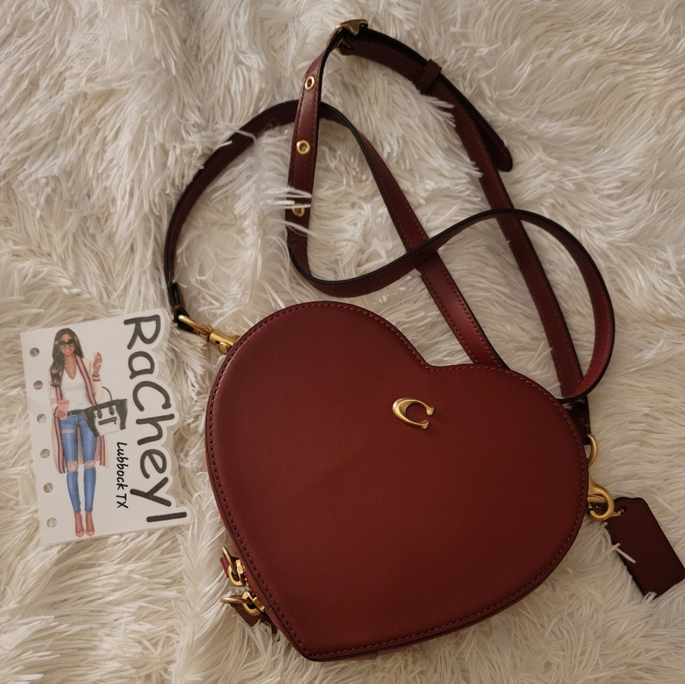 Coach Heart Crossbody in Cherry 🍒